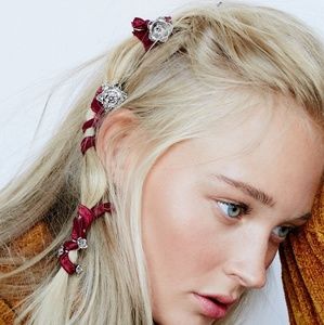 4 pack Free People floral hair ties